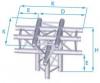 Prolyte x30d c024 5way,5 weg, 5 way truss www.discobaradventure.be